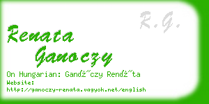 renata ganoczy business card